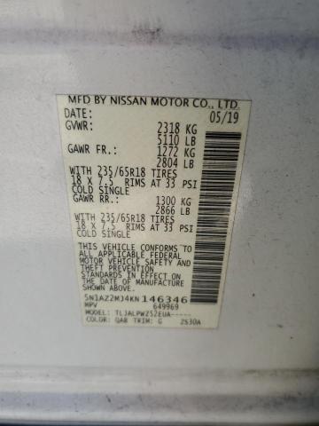 Photo 12 VIN: 5N1AZ2MJ4KN146346 - NISSAN MURANO S 