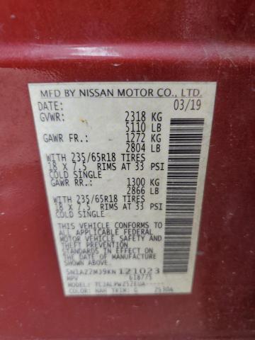 Photo 13 VIN: 5N1AZ2MJ9KN121023 - NISSAN MURANO S 