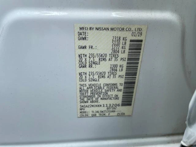 Photo 9 VIN: 5N1AZ2MJXKN113206 - NISSAN MURANO S 