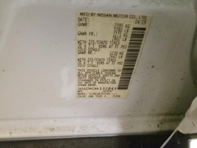 Photo 9 VIN: 5N1AZ2MS2KN132843 - NISSAN MURANO S 