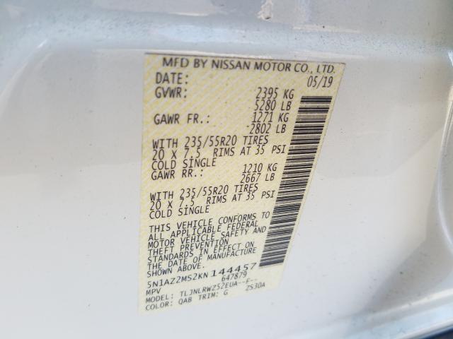 Photo 9 VIN: 5N1AZ2MS2KN144457 - NISSAN MURANO S 