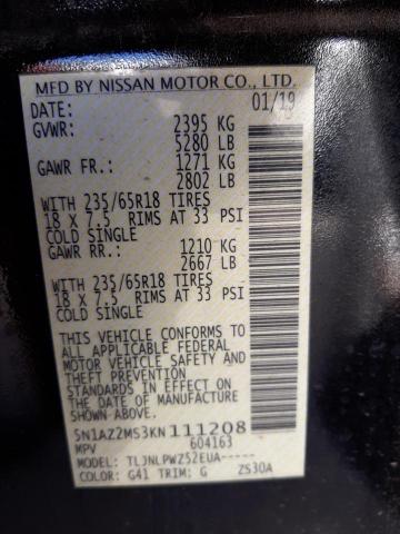 Photo 9 VIN: 5N1AZ2MS3KN111208 - NISSAN MURANO S 