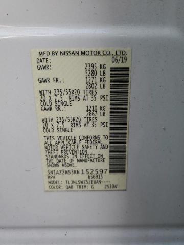 Photo 12 VIN: 5N1AZ2MS3KN152597 - NISSAN MURANO S 