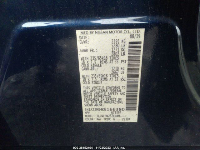 Photo 8 VIN: 5N1AZ2MS4KN166380 - NISSAN MURANO 