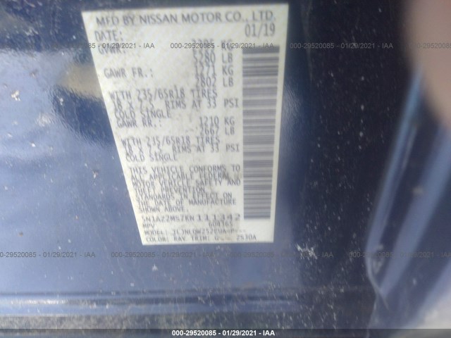 Photo 8 VIN: 5N1AZ2MS7KN111342 - NISSAN MURANO 