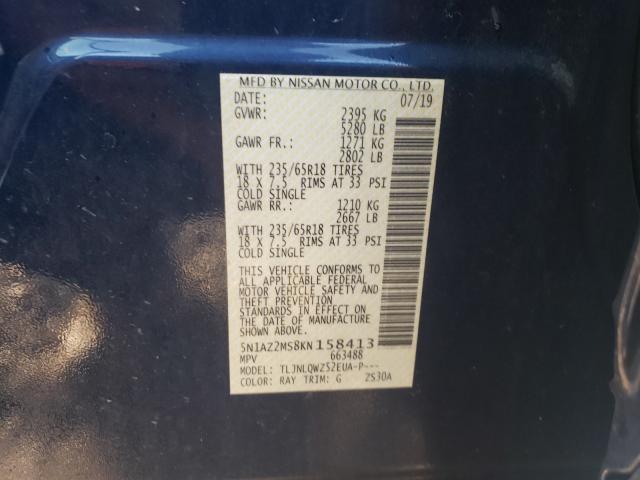 Photo 9 VIN: 5N1AZ2MS8KN158413 - NISSAN MURANO 