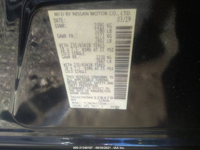 Photo 8 VIN: 5N1AZ2MS9KN128479 - NISSAN MURANO 