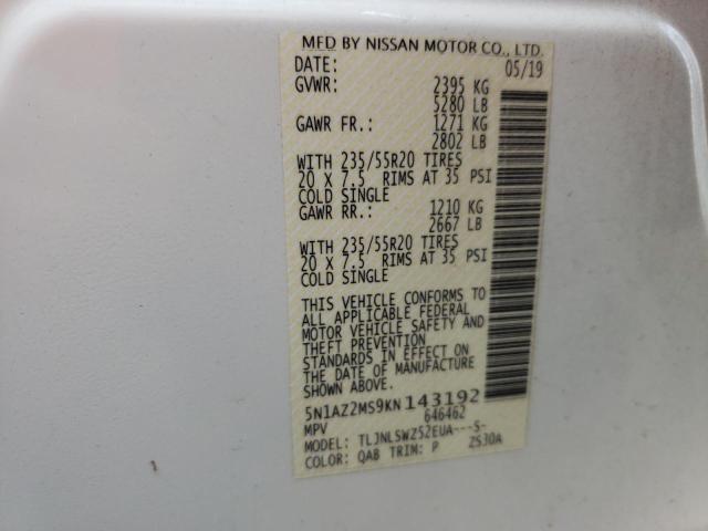 Photo 9 VIN: 5N1AZ2MS9KN143192 - NISSAN MURANO S 