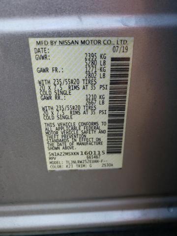 Photo 11 VIN: 5N1AZ2MSXKN160115 - NISSAN MURANO S 