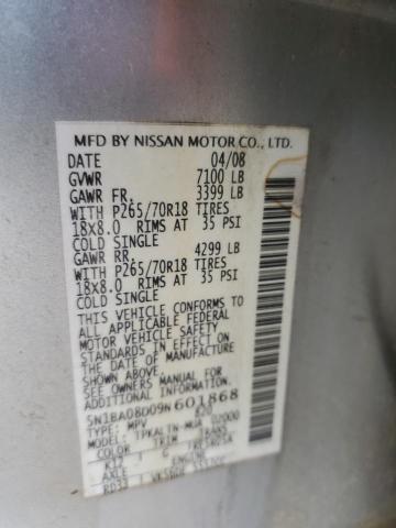 Photo 12 VIN: 5N1BA08D09N601868 - NISSAN ARMADA 