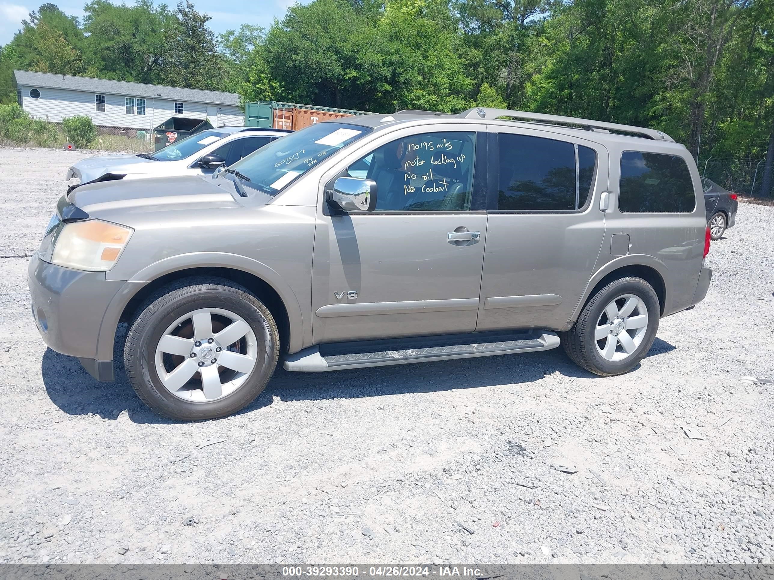 Photo 1 VIN: 5N1BA08D48N601077 - NISSAN ARMADA 