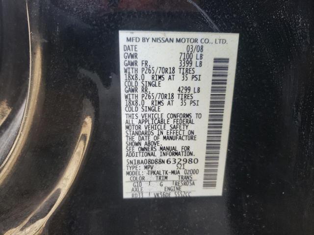 Photo 12 VIN: 5N1BA08D88N632980 - NISSAN ARMADA 