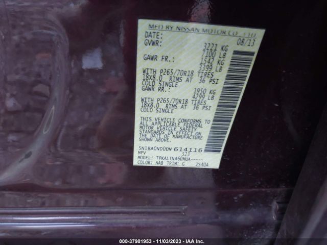 Photo 8 VIN: 5N1BA0ND0DN614116 - NISSAN ARMADA 