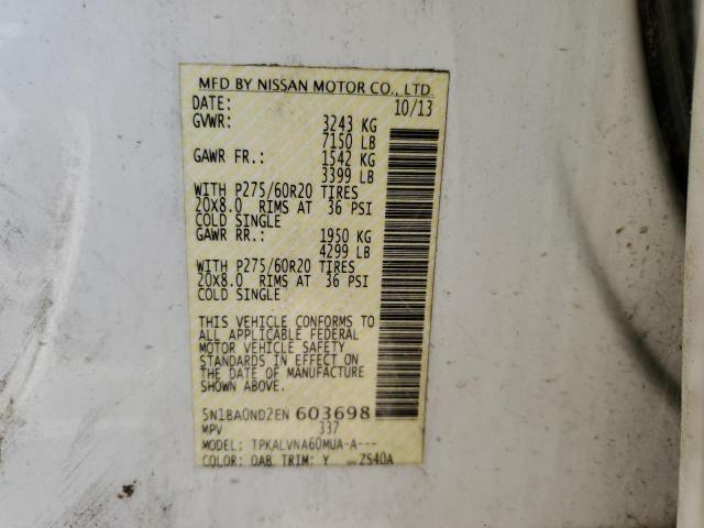 Photo 9 VIN: 5N1BA0ND2EN603698 - NISSAN ARMADA SV 