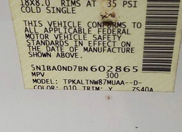 Photo 8 VIN: 5N1BA0ND7BN602865 - NISSAN ARMADA 