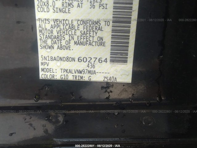 Photo 8 VIN: 5N1BA0ND8DN602764 - NISSAN ARMADA 