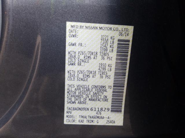 Photo 9 VIN: 5N1BA0ND9EN611829 - NISSAN ARMADA SV 