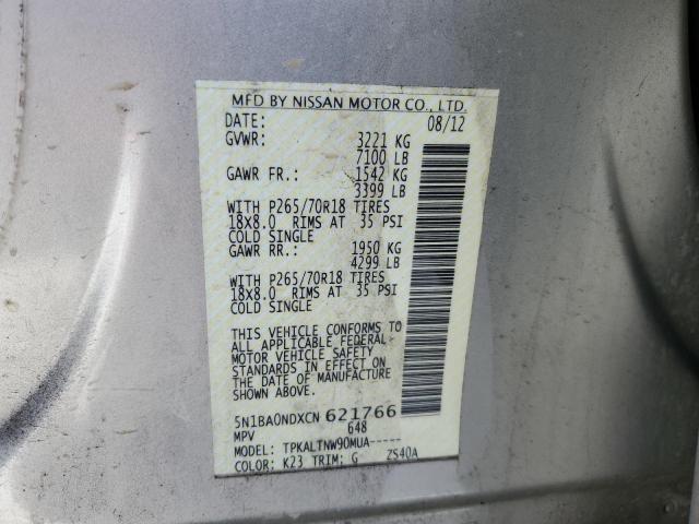 Photo 12 VIN: 5N1BA0NDXCN621766 - NISSAN ARMADA 