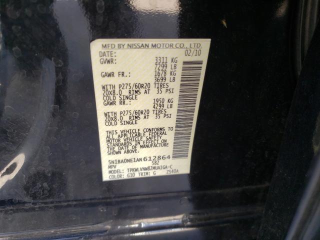 Photo 9 VIN: 5N1BA0NE1AN612864 - NISSAN ARMADA PLA 