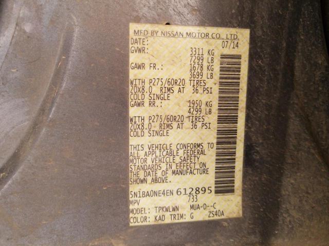 Photo 9 VIN: 5N1BA0NE4EN612895 - NISSAN ARMADA PLA 