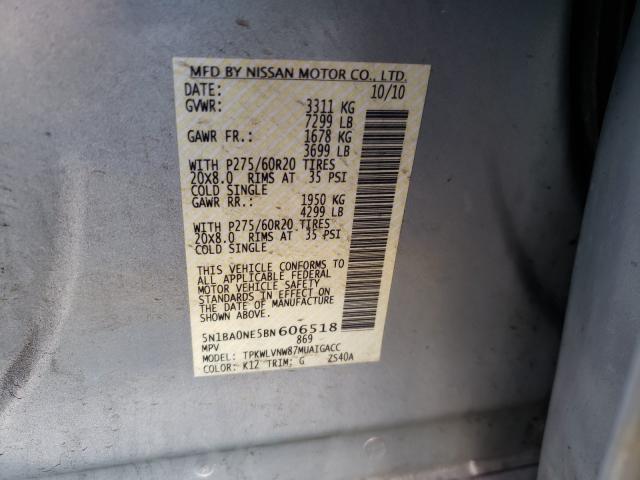 Photo 9 VIN: 5N1BA0NE5BN606518 - NISSAN ARMADA PLA 