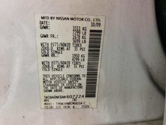 Photo 9 VIN: 5N1BA0NE6AN607224 - NISSAN ARMADA PLA 