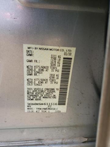 Photo 9 VIN: 5N1BA0NE6AN611516 - NISSAN ARMADA PLA 