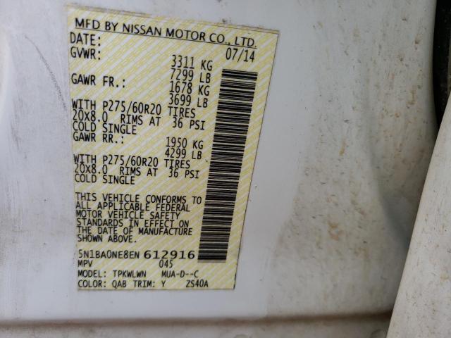 Photo 12 VIN: 5N1BA0NE8EN612916 - NISSAN ARMADA PLA 