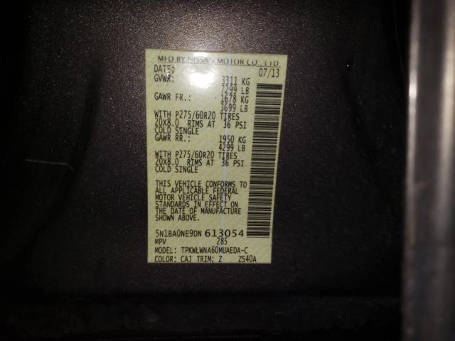 Photo 9 VIN: 5N1BA0NE9DN613054 - NISSAN ARMADA PLA 