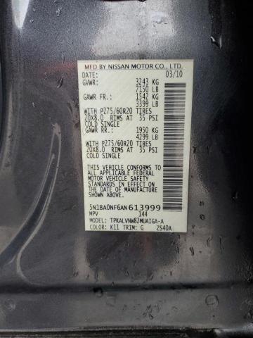 Photo 13 VIN: 5N1BA0NF6AN613999 - NISSAN ARMADA PLA 