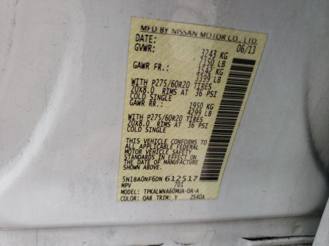 Photo 9 VIN: 5N1BA0NF6DN612517 - NISSAN ARMADA PLA 