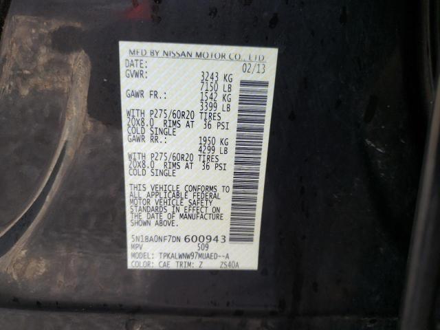 Photo 9 VIN: 5N1BA0NF7DN600943 - NISSAN ARMADA PLA 