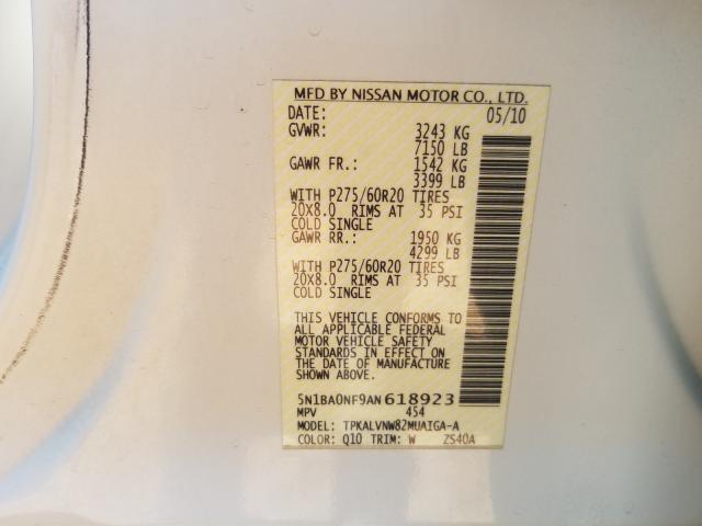 Photo 9 VIN: 5N1BA0NF9AN618923 - NISSAN ARMADA PLA 