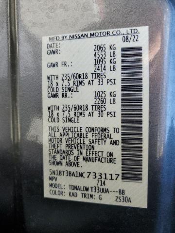 Photo 13 VIN: 5N1BT3BA1NC733117 - NISSAN ROGUE 