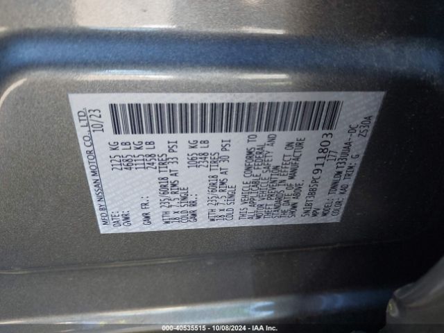 Photo 8 VIN: 5N1BT3BB5PC911803 - NISSAN ROGUE 