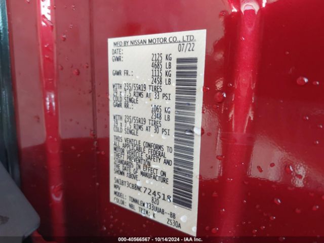 Photo 8 VIN: 5N1BT3CB8NC724518 - NISSAN ROGUE 