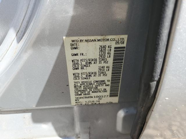 Photo 12 VIN: 5N1BV28U09N100527 - NISSAN QUEST S 