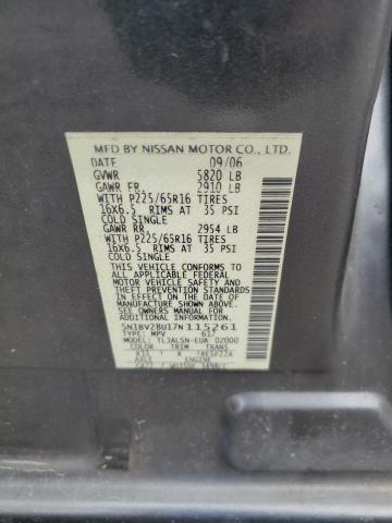 Photo 12 VIN: 5N1BV28U17N115261 - NISSAN QUEST S 