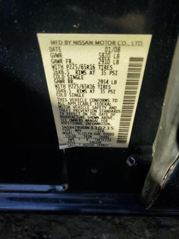 Photo 12 VIN: 5N1BV28U68N110235 - NISSAN QUEST S 