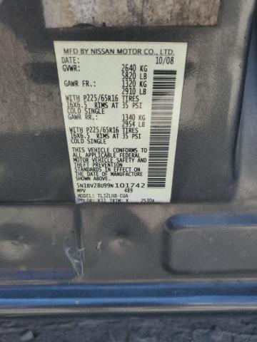 Photo 12 VIN: 5N1BV28U99N101742 - NISSAN QUEST S 