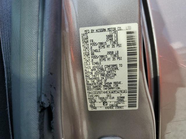 Photo 12 VIN: 5N1DD28T44C605266 - NISSAN XTERRA XE 