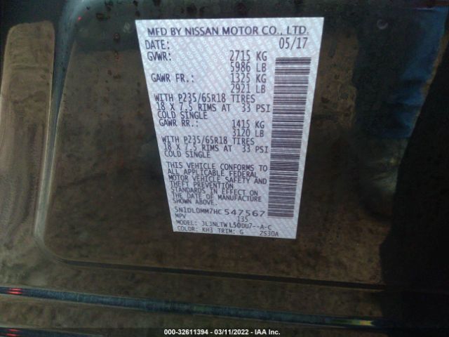 Photo 8 VIN: 5N1DL0MM7HC547567 - INFINITI QX60 