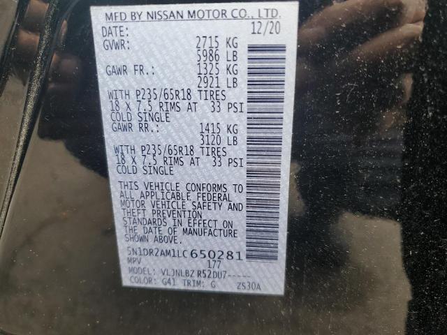 Photo 11 VIN: 5N1DR2AM1LC650281 - NISSAN PATHFINDER 