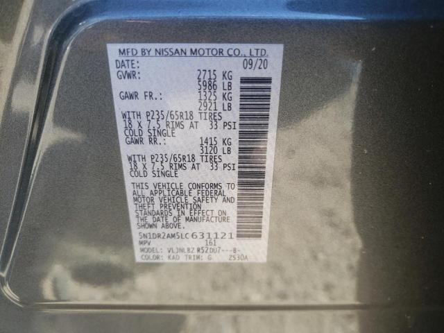 Photo 12 VIN: 5N1DR2AM5LC631121 - NISSAN PATHFINDER 