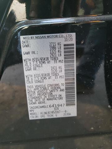 Photo 9 VIN: 5N1DR2AM6LC641947 - NISSAN PATHFINDER 