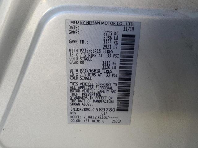 Photo 12 VIN: 5N1DR2BM0LC589780 - NISSAN PATHFINDER 