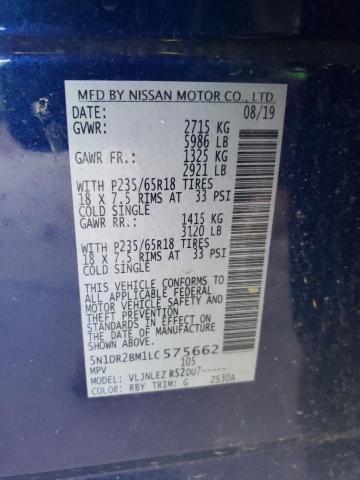 Photo 11 VIN: 5N1DR2BM1LC575662 - NISSAN PATHFINDER 