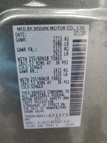 Photo 12 VIN: 5N1DR2BM2LC621175 - NISSAN PATHFINDER 