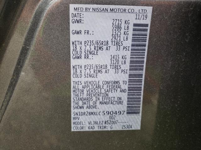 Photo 9 VIN: 5N1DR2BMXLC590497 - NISSAN PATHFINDER 