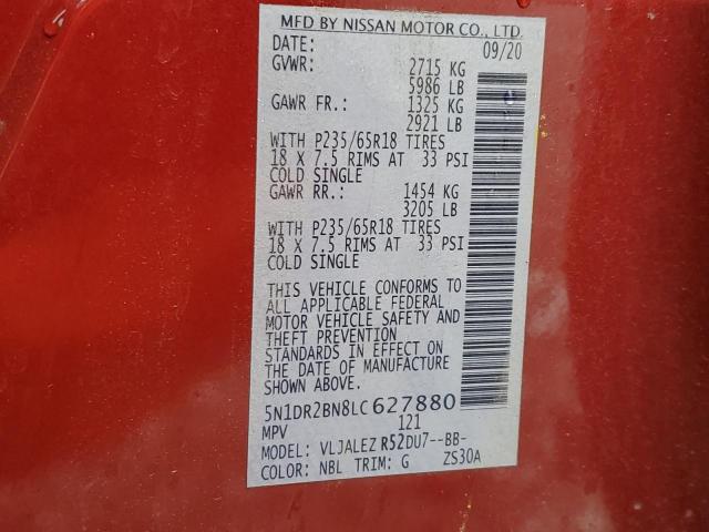 Photo 12 VIN: 5N1DR2BN8LC627880 - NISSAN PATHFINDER 